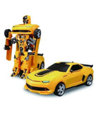 Darling Toys 2 in 1 Transform Robot Races Car Toy with Bright Lights and Music - Without Remote