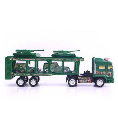 Military Trailer Children'S Toy Double-Decker Police Car + Tank