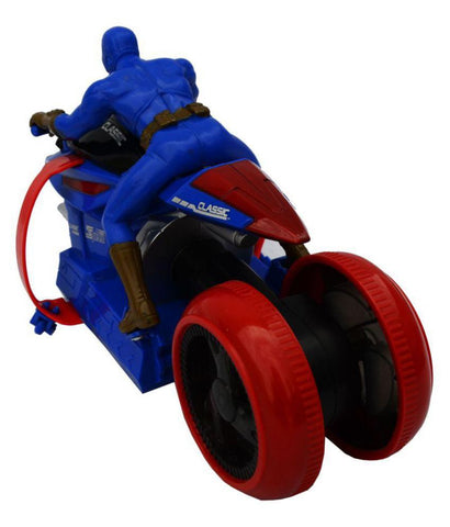 Planet of Toys 360° Caption America Avenger Stunt Bike with Shield for Kids, Children
