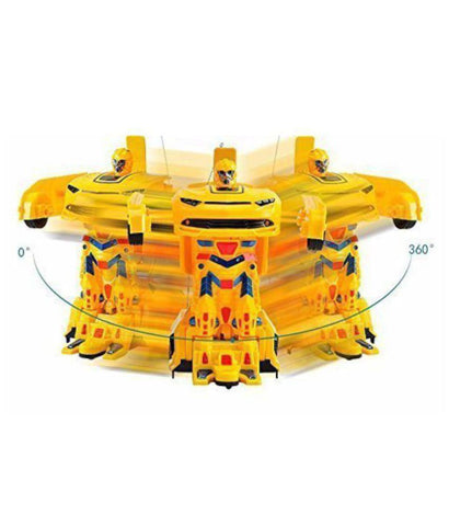 Robot Races Car Toy (Battery Operated) 2 in 1 Transform with Bright Lights and Music,(Multi-colour)